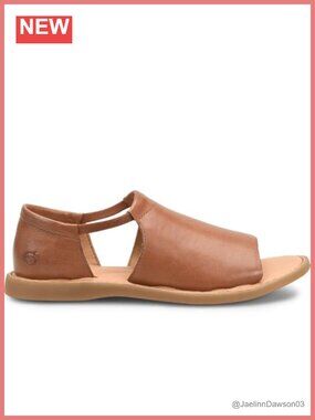 BORN Women's Cove Modern Leather Sandals with Ankle Strap and Arch Support